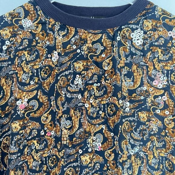 Carole Little Sport Womens Silk Sequin Sweater‎ Size 6 Glam Sparkle Disco Party - Picture 4 of 8